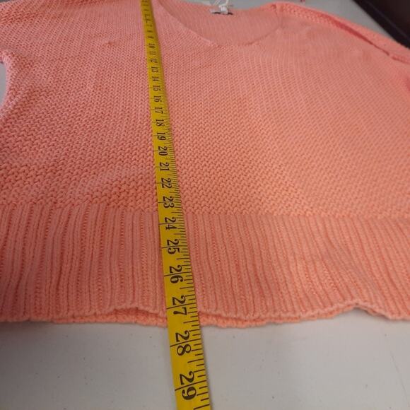Lucky Brand light orange knitted V-neck sweater size Large NWT - Picture 9 of 10